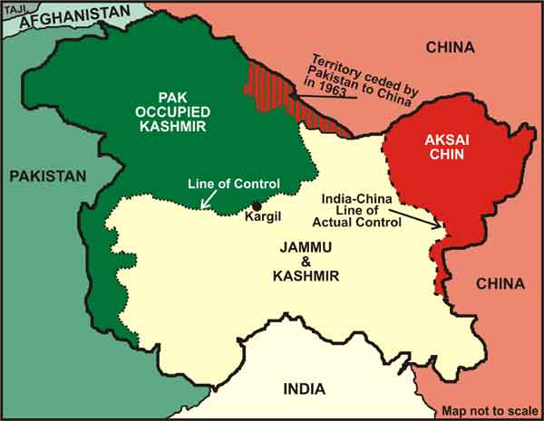 Current Map of Kashmir