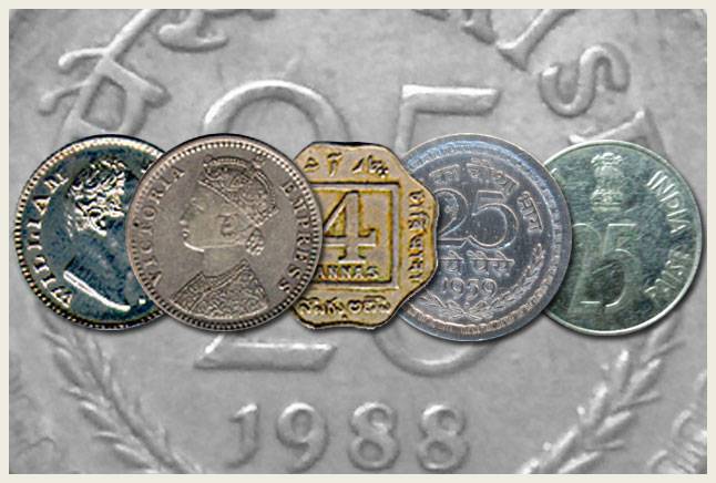 Evolution of the 25 paise coin 