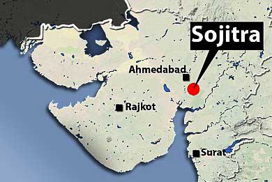 Sojitra on Map