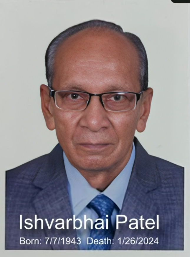 Sad Demise of Shri Ishvarbhai Babubhai Patel Ishrama