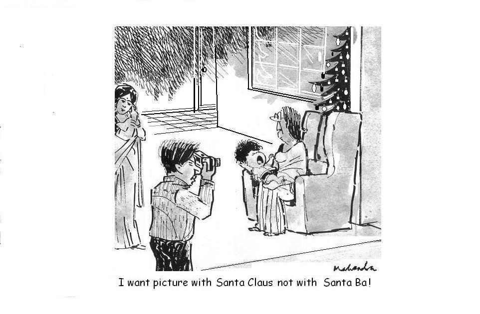 Cartoon of the Week: Santa-Claus-Vs-Santa-Ba By Mahendra Shah