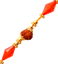 Beaded Rudraksha Mauli Rakhi